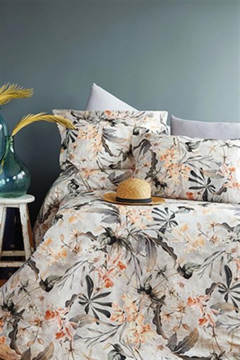 İssimo Home Tencel Dört Mevsim 200 x 220 cm Çiçekli Çift Kişilik Nevresim Takımı Çok Renkli