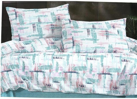 Romans Pamuk Dört Mevsim 200 x 220 cm Çizgili Çift Kişilik Nevresim Takımı Yeşil