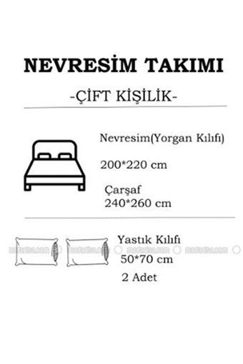 Çeyiz Diyarı Ranforce Dört Mevsim 200 x 220 cm Düz Çift Kişilik Nevresim Takımı Petrol