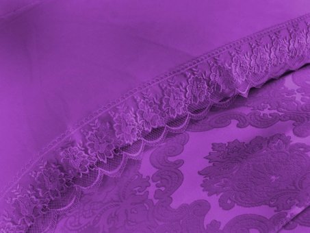 Çeyiz Diyarı Pamuk Saten Dört Mevsim 200 x 220 cm Etnik Çift Kişilik Nevresim Takımı Mürdüm