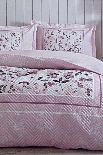 Özdilek Pamuk Dört Mevsim 220 x 230 cm Çiçekli Çift Kişilik Nevresim Takımı Pembe
