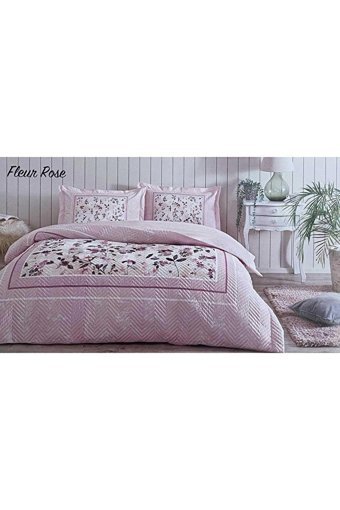 Özdilek Pamuk Dört Mevsim 220 x 230 cm Çiçekli Çift Kişilik Nevresim Takımı Pembe