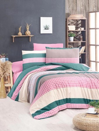 Mulberry Kışlık 200 x 220 cm Desenli Çift Kişilik Nevresim Takımı Çok Renkli