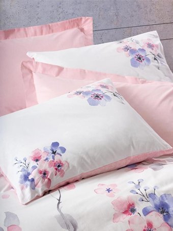 Cotton Box Ranforce Dört Mevsim 200 x 220 cm Çiçekli Çift Kişilik Nevresim Takımı Pembe