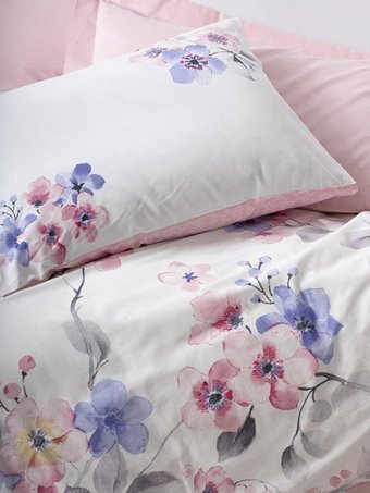 Cotton Box Ranforce Dört Mevsim 200 x 220 cm Çiçekli Çift Kişilik Nevresim Takımı Pembe