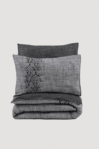 Cotton Box Ranforce Dört Mevsim 200 x 220 cm Bordür Çift Kişilik Nevresim Takımı Gri