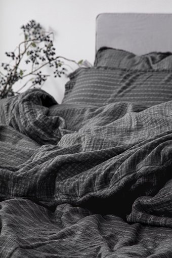 Ecocotton Pamuk Dört Mevsim 200 x 220 cm Modern Çift Kişilik Nevresim Takımı Antrasit