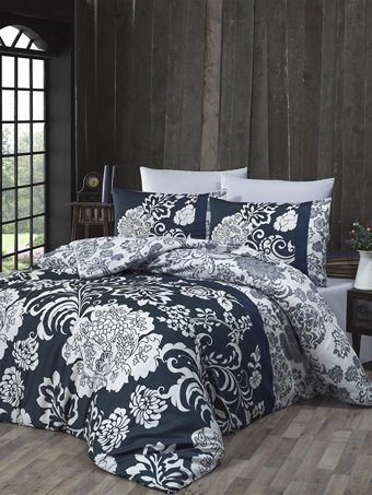 Komfort Home Pamuk Saten 200 x 220 cm Gül Çift Kişilik Nevresim Takımı Çok Renkli