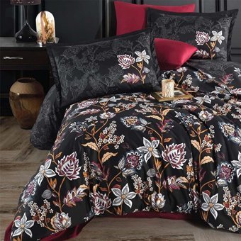 Clasy Saten Kışlık 200 x 220 cm Modern Çift Kişilik Nevresim Takımı Bordo