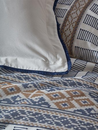 Ecocotton Pamuk Dört Mevsim 200 x 220 cm Modern Çift Kişilik Nevresim Takımı Lacivert
