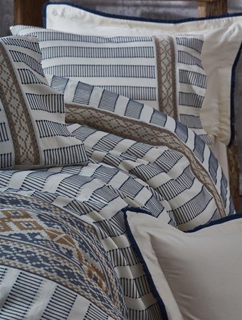 Ecocotton Pamuk Dört Mevsim 200 x 220 cm Modern Çift Kişilik Nevresim Takımı Lacivert