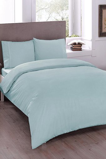 Taç Ranforce Dört Mevsim 200 x 220 cm Düz Çift Kişilik Nevresim Takımı Mint