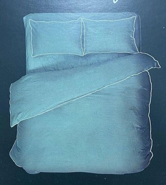 Altınbaşak Pamuk Dört Mevsim 200 x 220 cm Battaniyeli Düz Çift Kişilik Nevresim Takımı Yeşil