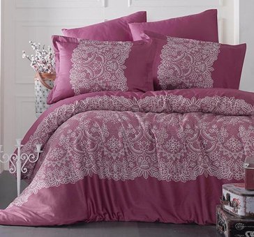Clasy Saten Kışlık 200 x 220 cm Modern Çift Kişilik Nevresim Takımı Pembe