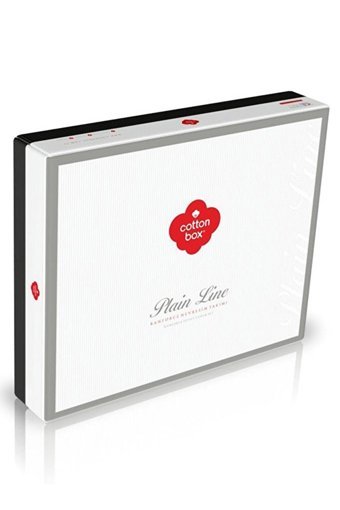 Cotton Box Ranforce Dört Mevsim 200 x 220 cm Çizgili Çift Kişilik Nevresim Takımı Gri Siyah