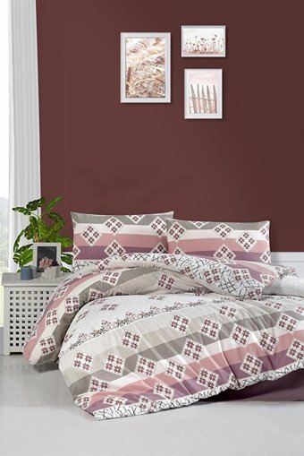 Mulberry Pamuk Kışlık 200 x 220 cm Çiçekli Çift Kişilik Nevresim Takımı Çok Renkli