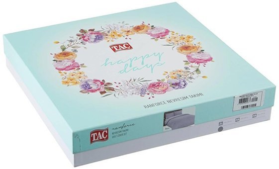 Taç Ranforce Kışlık 200 x 220 cm Modern Çift Kişilik Nevresim Takımı Hardal
