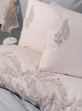 Cotton Box Saten Dört Mevsim 200 x 220 cm Düz Çift Kişilik Nevresim Takımı Gri