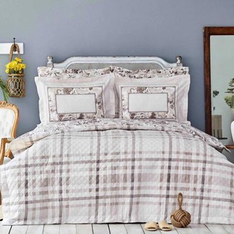 Karaca Home Pamuk Dört Mevsim 220 x 230 cm Desenli Çift Kişilik Nevresim Takımı Bej