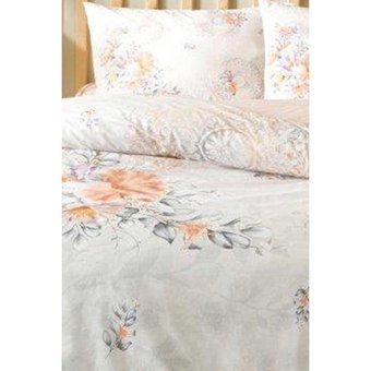 Özdilek Pamuk Polyester Kışlık 200 x 220 cm Çiçekli Çift Kişilik Nevresim Takımı Somon
