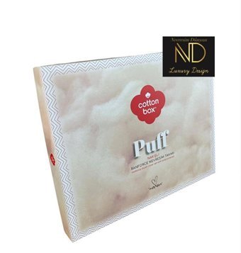 Cotton Box Ranforce Dört Mevsim 200 x 220 cm Puff Nakış Geometrik Çift Kişilik Nevresim Takımı Bej Kiremit