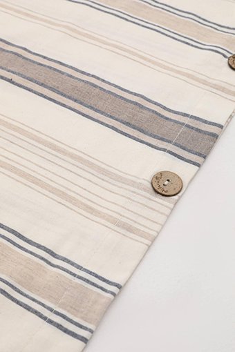 Favora Pamuk Dört Mevsim 200 x 220 cm Çizgili Çift Kişilik Nevresim Takımı Bej