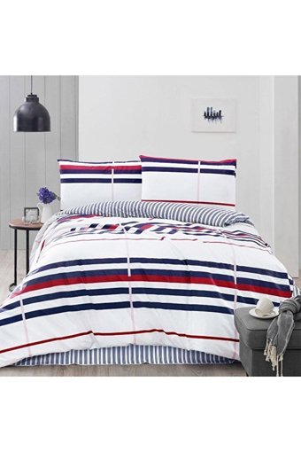 Altınbaşak Pamuk Ranforce Dört Mevsim 200 x 220 cm Modern Çift Kişilik Nevresim Takımı Kırmızı