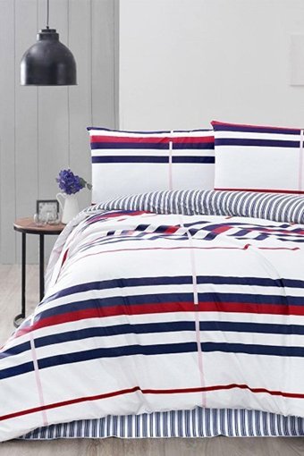 Altınbaşak Pamuk Ranforce Dört Mevsim 200 x 220 cm Modern Çift Kişilik Nevresim Takımı Kırmızı