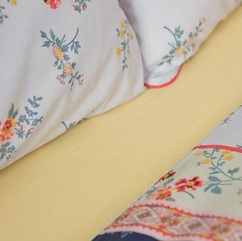 Karaca Home Pamuk Dört Mevsim 200 x 220 cm Çiçekli Çift Kişilik Nevresim Takımı Pudra