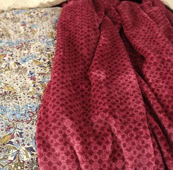 Karaca Home Pamuk Kışlık 200 x 220 cm Battaniyeli Çiçekli Çift Kişilik Nevresim Takımı Bordo