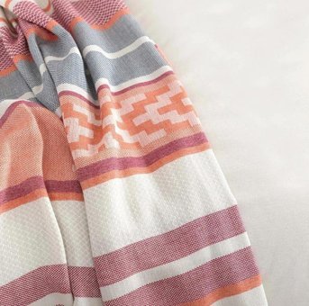 Karaca Home Pamuk Yazlık 200 x 220 cm Düz Çift Kişilik Nevresim Takımı Beyaz Kiremit