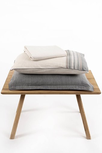 Ecocotton Keten Pamuk Dört Mevsim 200 x 220 cm Modern Çift Kişilik Nevresim Takımı Bej Yeşil