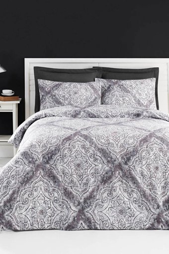 Luxart Pamuk Dört Mevsim 200 x 220 cm Lastikli Osmanlı Çift Kişilik Nevresim Takımı Gri