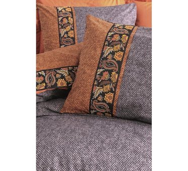 Cotton Box Ranforce Dört Mevsim 200 x 220 cm Etnik Çift Kişilik Nevresim Takımı Füme Tarçın
