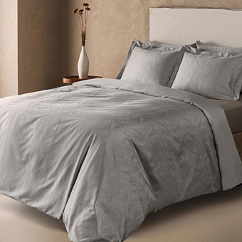 Marie Claire Pamuk Dört Mevsim 200 x 220 cm Desenli Çift Kişilik Nevresim Takımı Gri