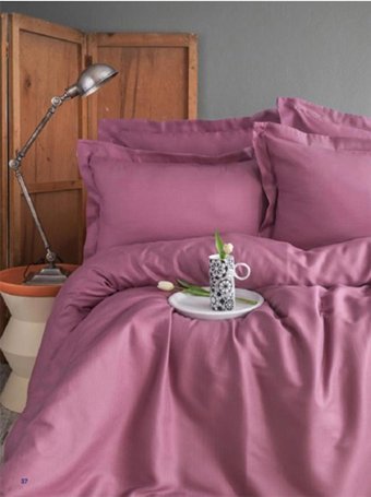 Apricitas Pamuk Saten Dört Mevsim 200 x 220 cm Battaniyeli Düz Çift Kişilik Nevresim Takımı Bordo