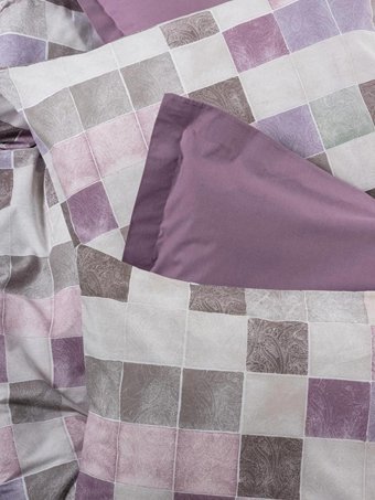 Nevresim Dünyası Ranforce Dört Mevsim 200 x 220 cm Kareli Çift Kişilik Nevresim Takımı Gül Kurusu