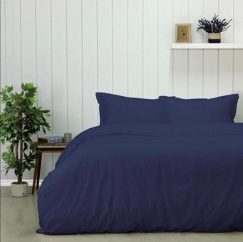 Nevresim Dünyası Saten Dört Mevsim 200 x 220 cm Düz Çift Kişilik Nevresim Takımı Mavi