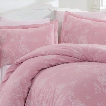 Altınbaşak Pamuk Saten Dört Mevsim 200 x 220 cm Düz Çift Kişilik Nevresim Takımı Pembe