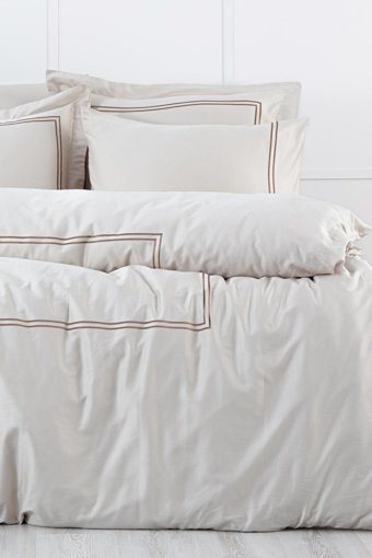 Ecocotton Pamuk Saten Dört Mevsim 200 x 220 cm Modern Çift Kişilik Nevresim Takımı Bej Gold