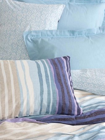 Cotton Box Ranforce Dört Mevsim 200 x 220 cm Çizgili Çift Kişilik Nevresim Takımı Lacivert Mavi