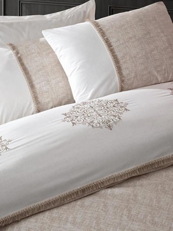 Cotton Box Ranforce Dört Mevsim 200 x 220 cm Modern Çift Kişilik Nevresim Takımı Kahverengi