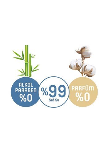 Pure Baby Organic Yenidoğan 70 Yaprak 24'lü Paket Islak Havlu
