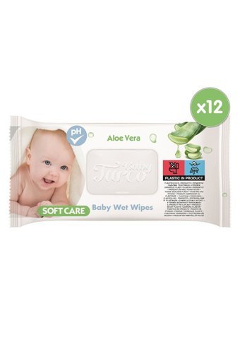 Baby Turco Softcare Aloe Vera 90 Yaprak 12'li Paket Islak Bebek Havlusu