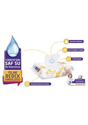 Sleepy Sensitive 90 Yaprak 6'lı Paket Islak Mendil