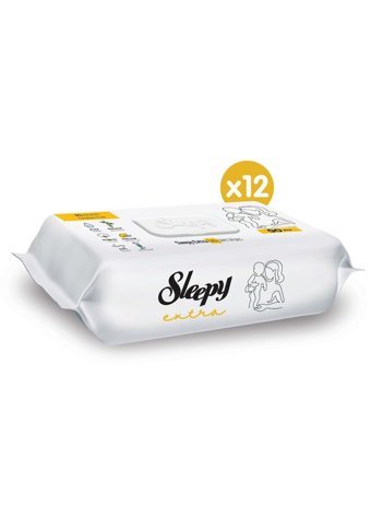 Sleepy Extra 90 Yaprak 12'li Paket Islak Bebek Havlusu