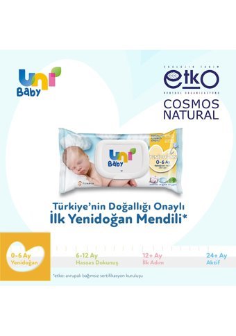 Uni Baby Yenidoğan 40 Yaprak 18'li Paket Islak Mendil