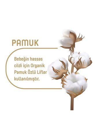 Pure Baby Organik Pamuklu 90 Yaprak 24'lü Paket Islak Havlu