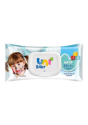 Uni Baby Aktif 72 Yaprak 24'lü Paket Islak Mendil