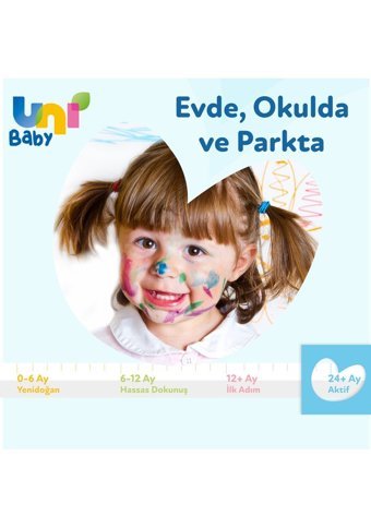 Uni Baby Aktif 72 Yaprak 24'lü Paket Islak Mendil